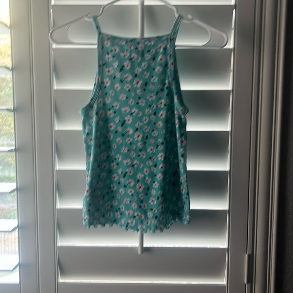 Blue flower tank top